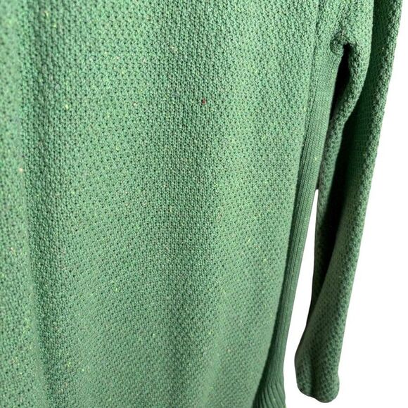 Loft Sweater Women's XS Green Flecked Knit Round Neck Pullover Casual - Picture 5 of 11